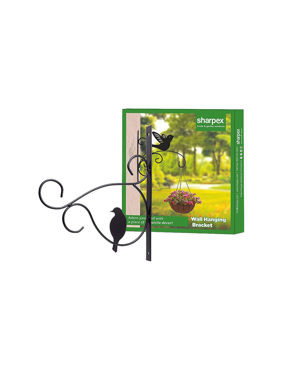 Sharpex Set Of 2 Black Solid Plant Hanger Brackets Price in India