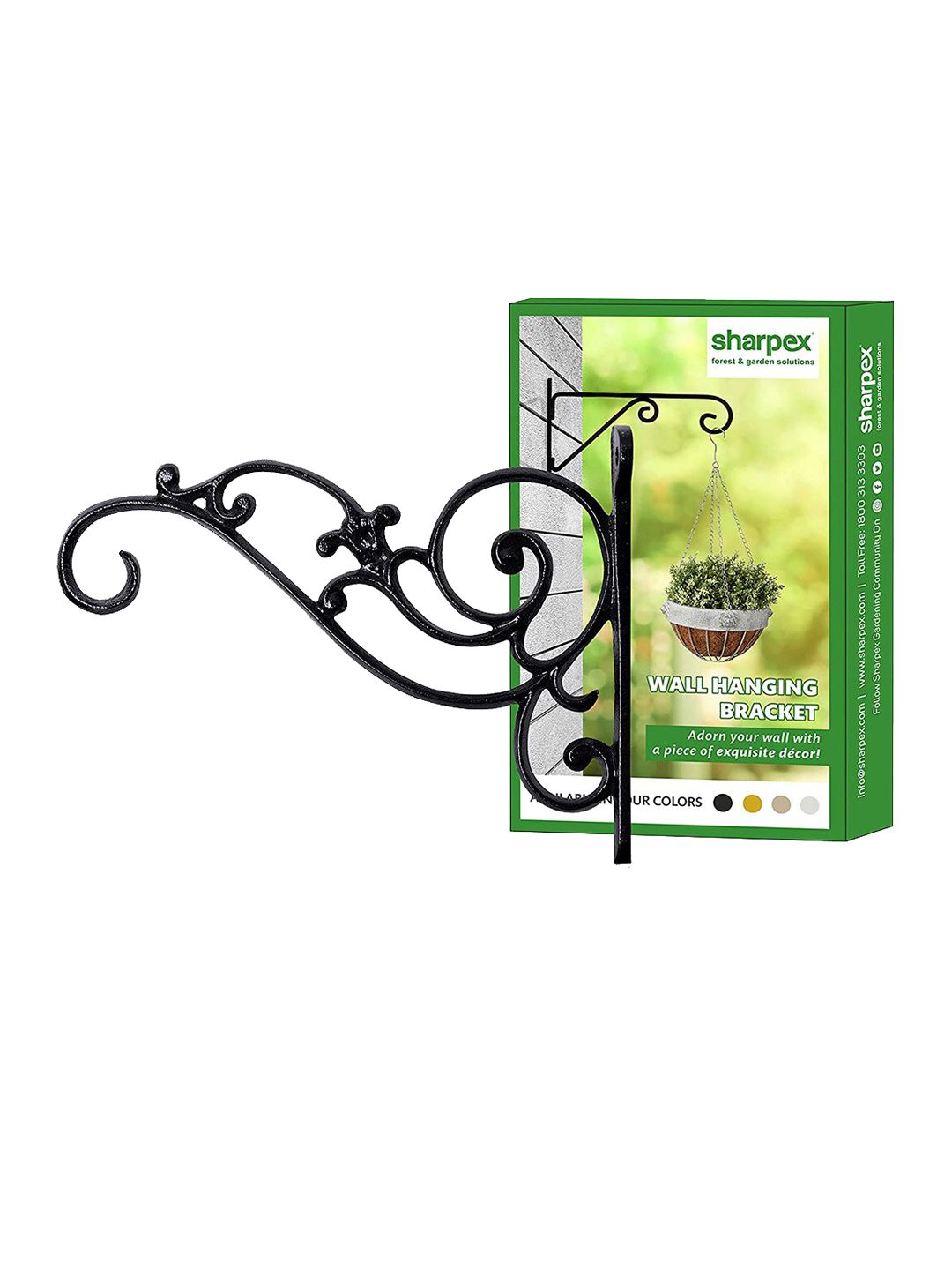 Sharpex Pack Of 4  Black Solid Plant Hanger Brackets Price in India