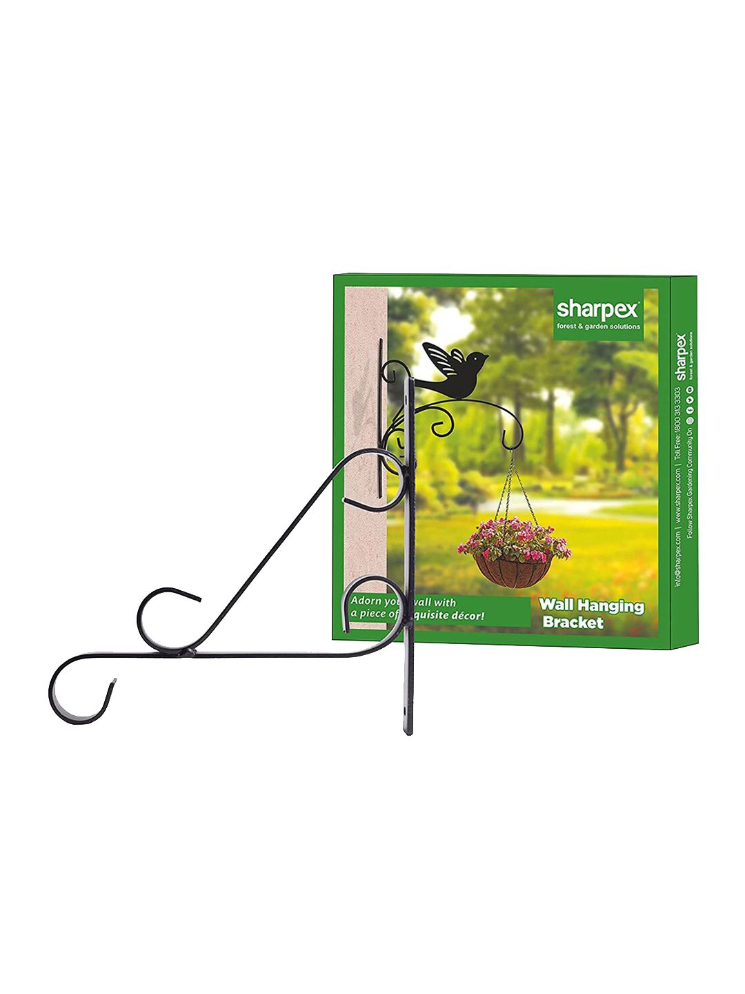 Sharpex Pack Of 2 Black Plant Hanger Brackets Price in India