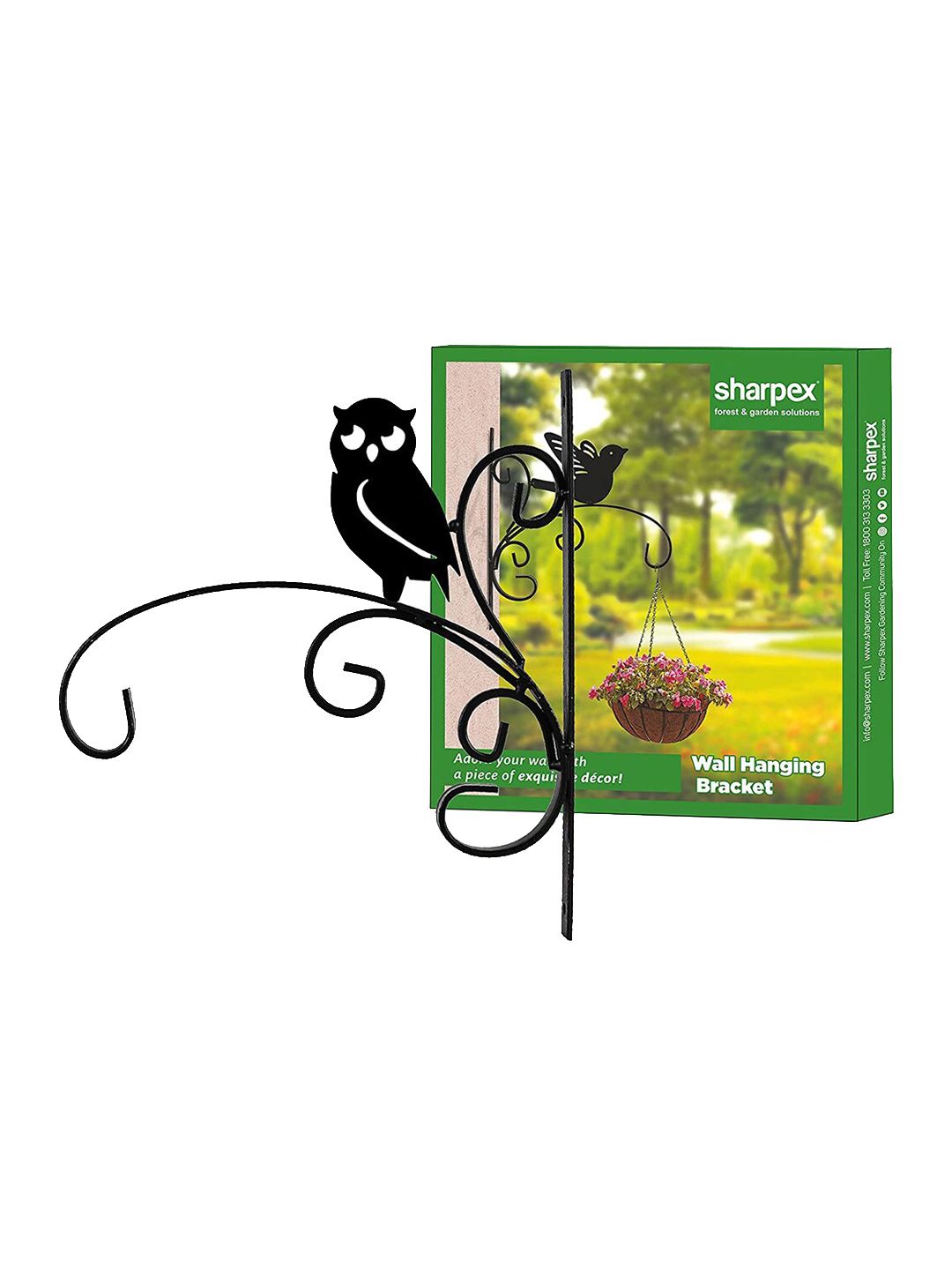 Sharpex Set Of 4 Black Solid Plant Hanger Brackets Price in India