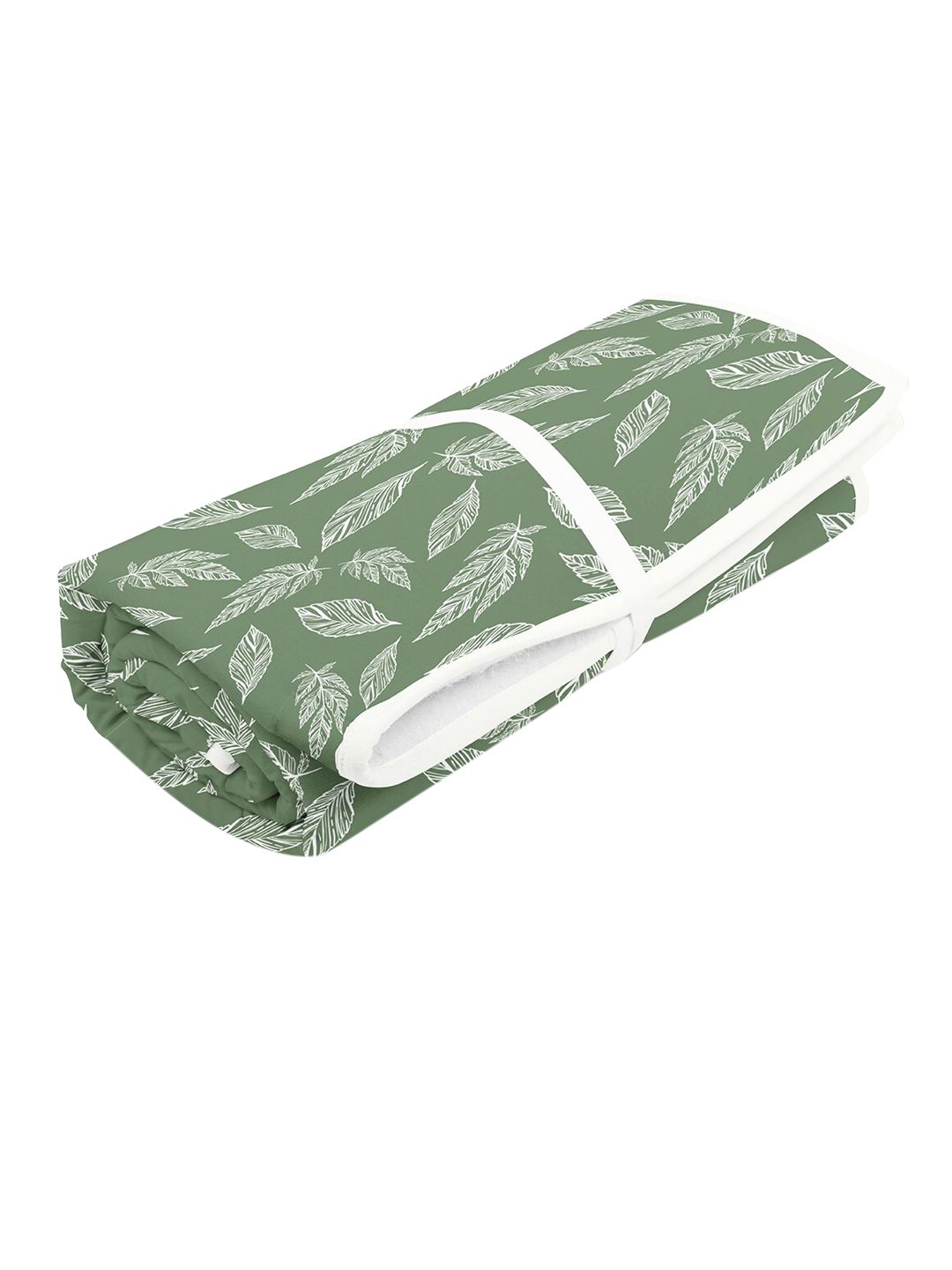 Encasa Homes Green Printed Pure Cotton Ironing Mat Price in India