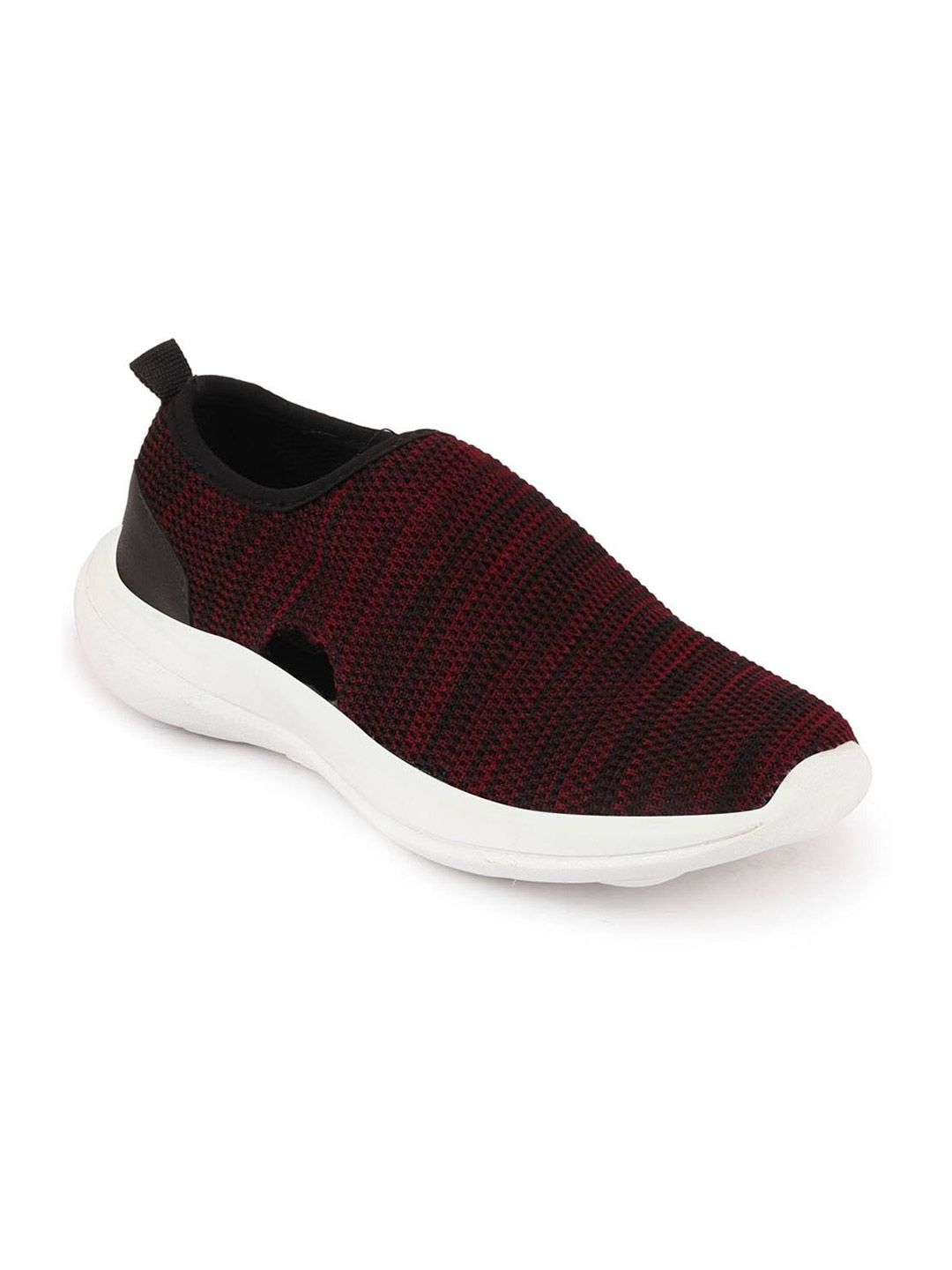 FAUSTO Women Maroon Mesh Walking Non-Marking Shoes Price in India