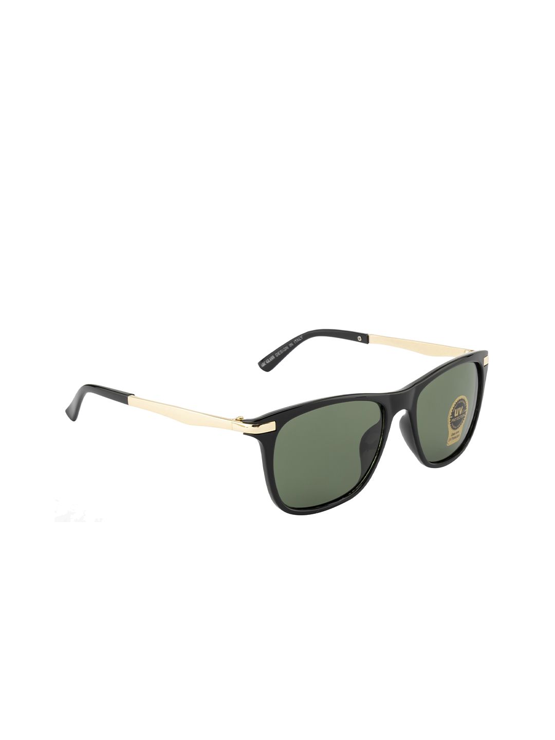 Mast & Harbour Unisex Green Lens & Black Wayfarer Sunglasses with UV Protected Lens