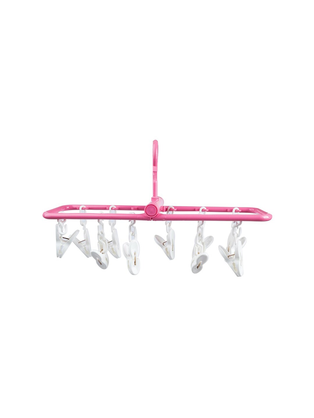 MARKET99 Pink Solid Cloth Hanger With 10 Clips Price in India