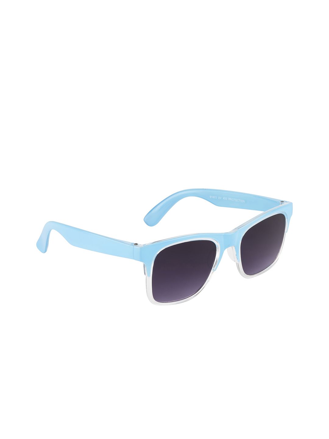 YK Unisex Kids Grey Lens & Blue Browline Sunglasses with UV Protected Lens YK-J7541