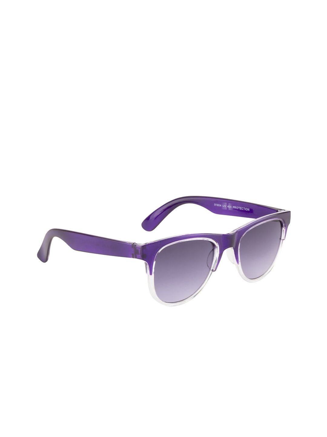 YK Unisex Kids Purple Lens & Purple Browline Sunglasses with UV Protected Lens YK-J7582