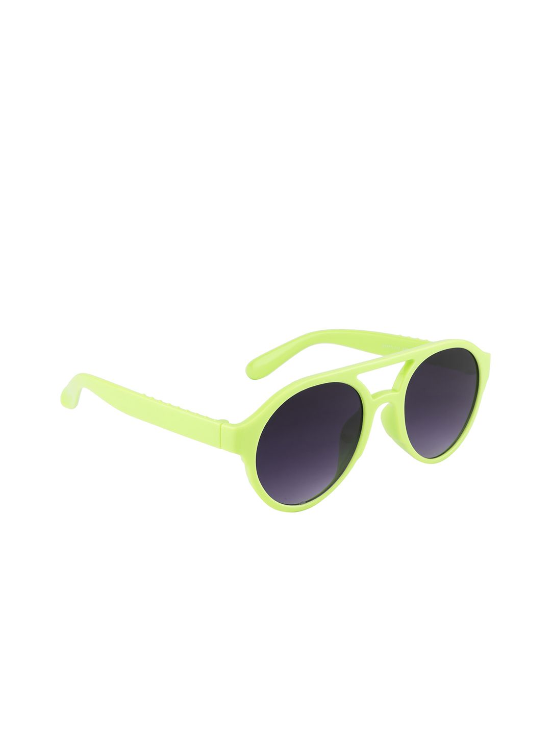 YK Unisex Kids Grey Lens & Green Oval Sunglasses with UV Protected Lens YK-J7592