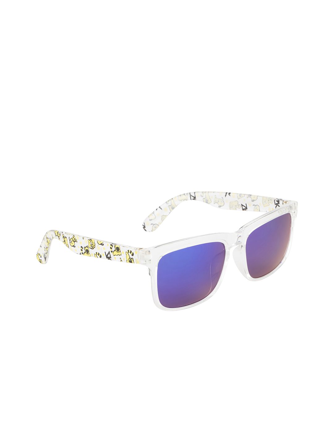 YK Kids Blue Lens & White Wayfarer Sunglasses with UV Protected Lens