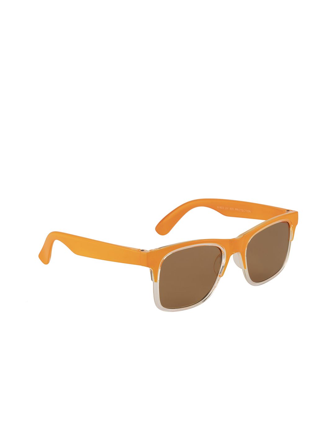 YK Kids Brown Lens & Orange Browline Sunglass with UV Protected Lens-YK-J7534