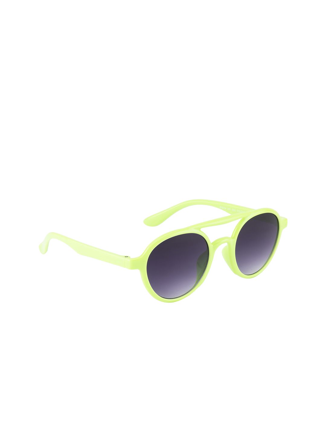 YK Unisex Kids Grey Lens & Green Oval Sunglasses with UV Protected Lens