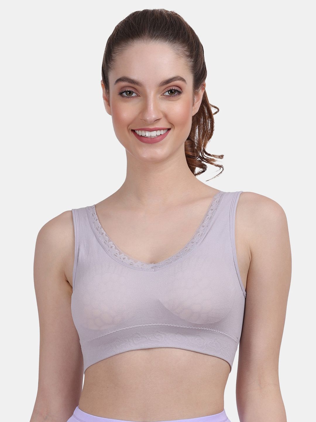 Amour Secret Grey Lightly Padded Sports Bra Price in India