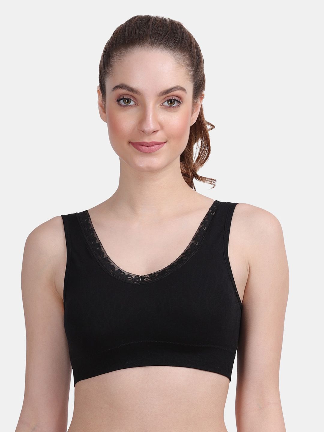 Amour Secret Black Lightly Padded Sports Bra Price in India