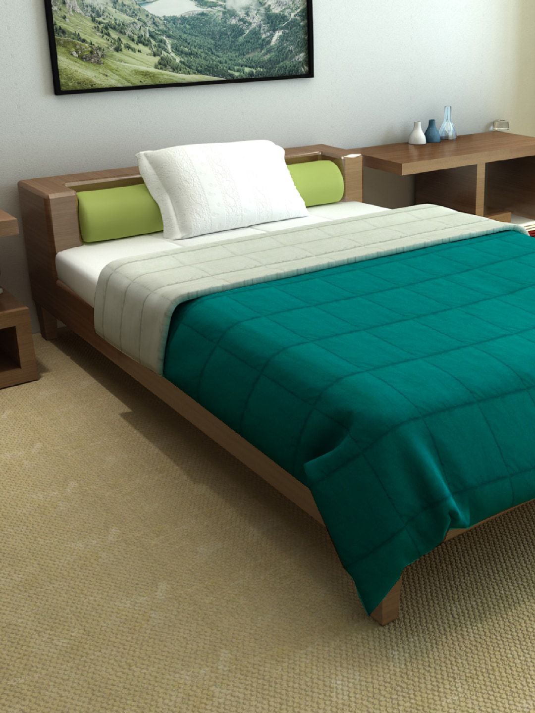 Divine Casa Green Mild Winter 120 GSM Single Bed Comforter Price in India