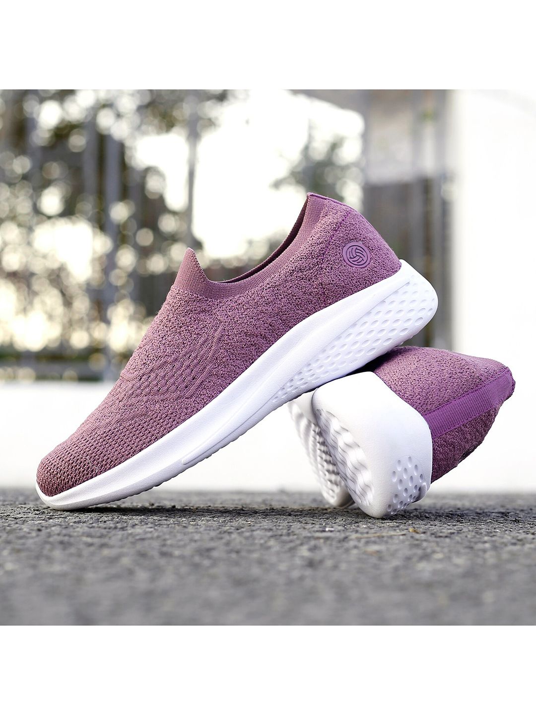 bacca bucci Women Purple Mesh Breathable Walking Non-Marking Sports Shoes