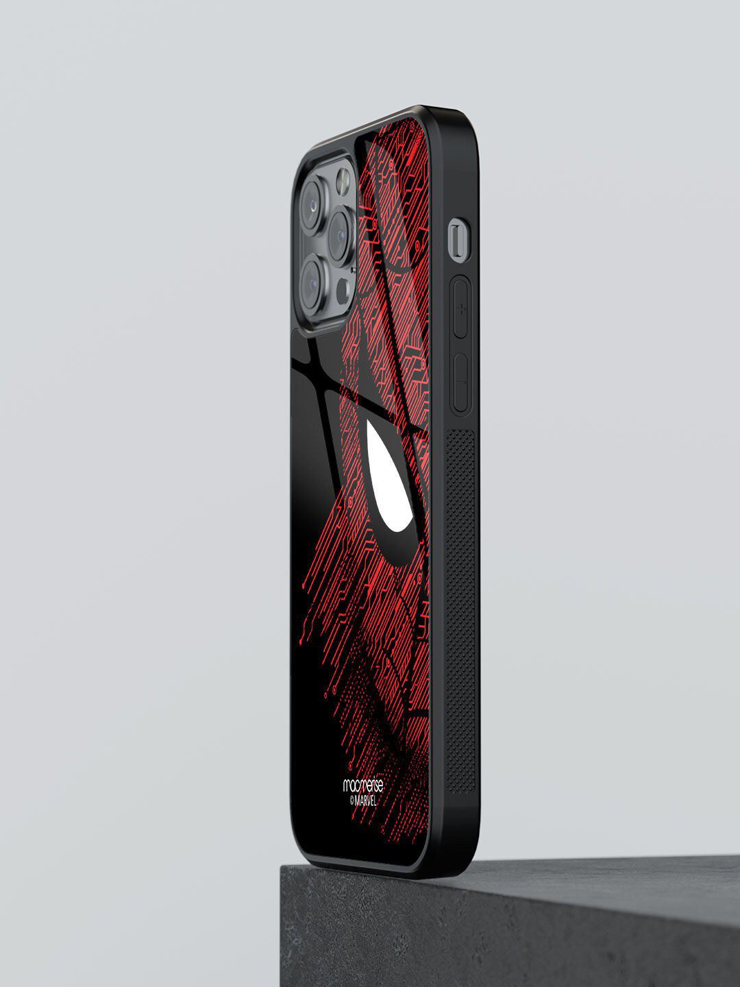 macmerise Black & Red Sketch Out Spiderman iPhone 13 Pro Max Back Case Price in India