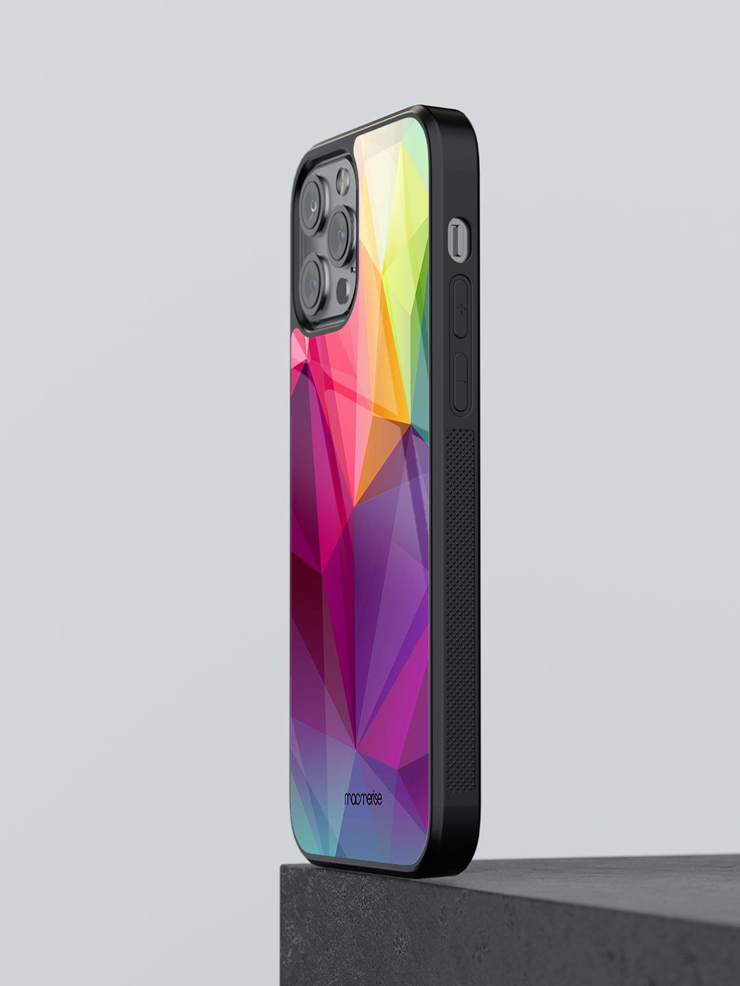 macmerise Purple Printed Crystal Art iPhone 12 Pro Max Back Case Price in India