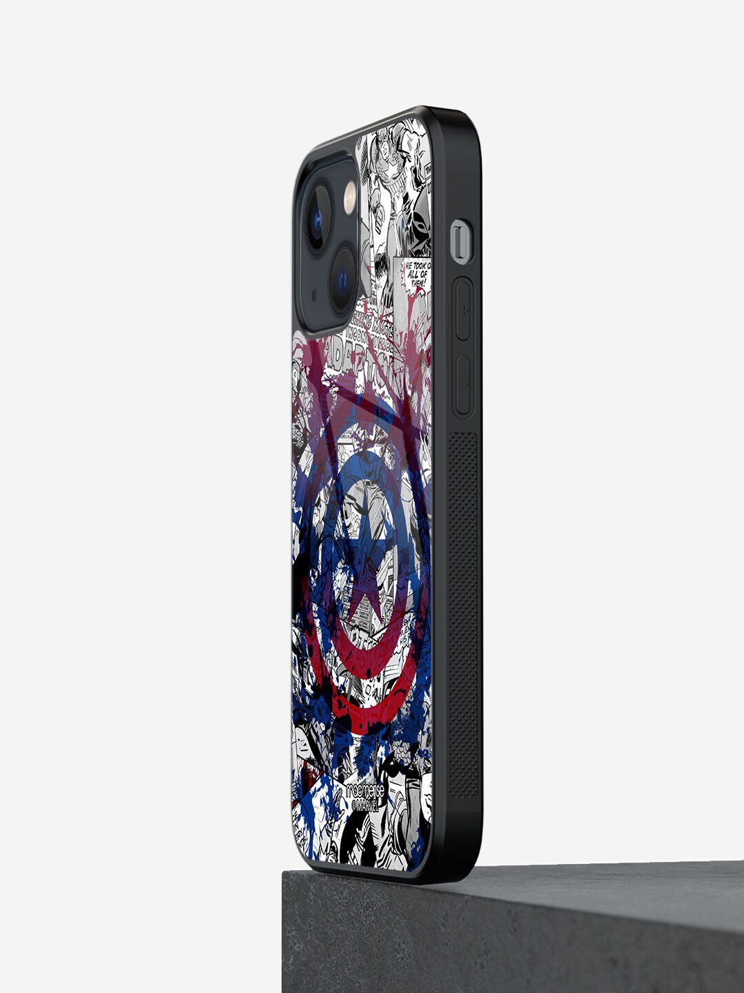 macmerise White & Grey Splash Out Shield iPhone 13 Back Case Price in India