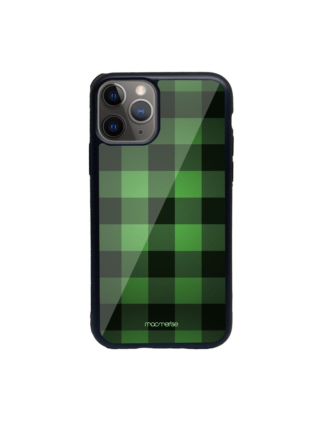 macmerise Green Printed Checkmate iPhone 11 Pro Back Case Price in India