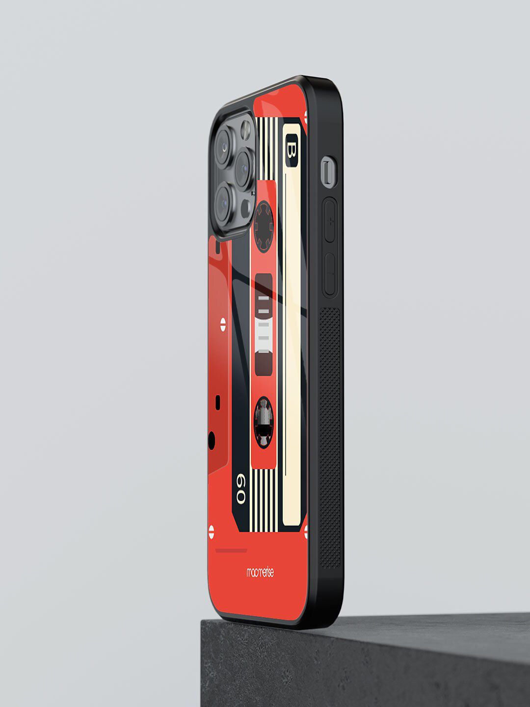 macmerise Red Cassette Printed iPhone 12 Pro Max Back Case Price in India