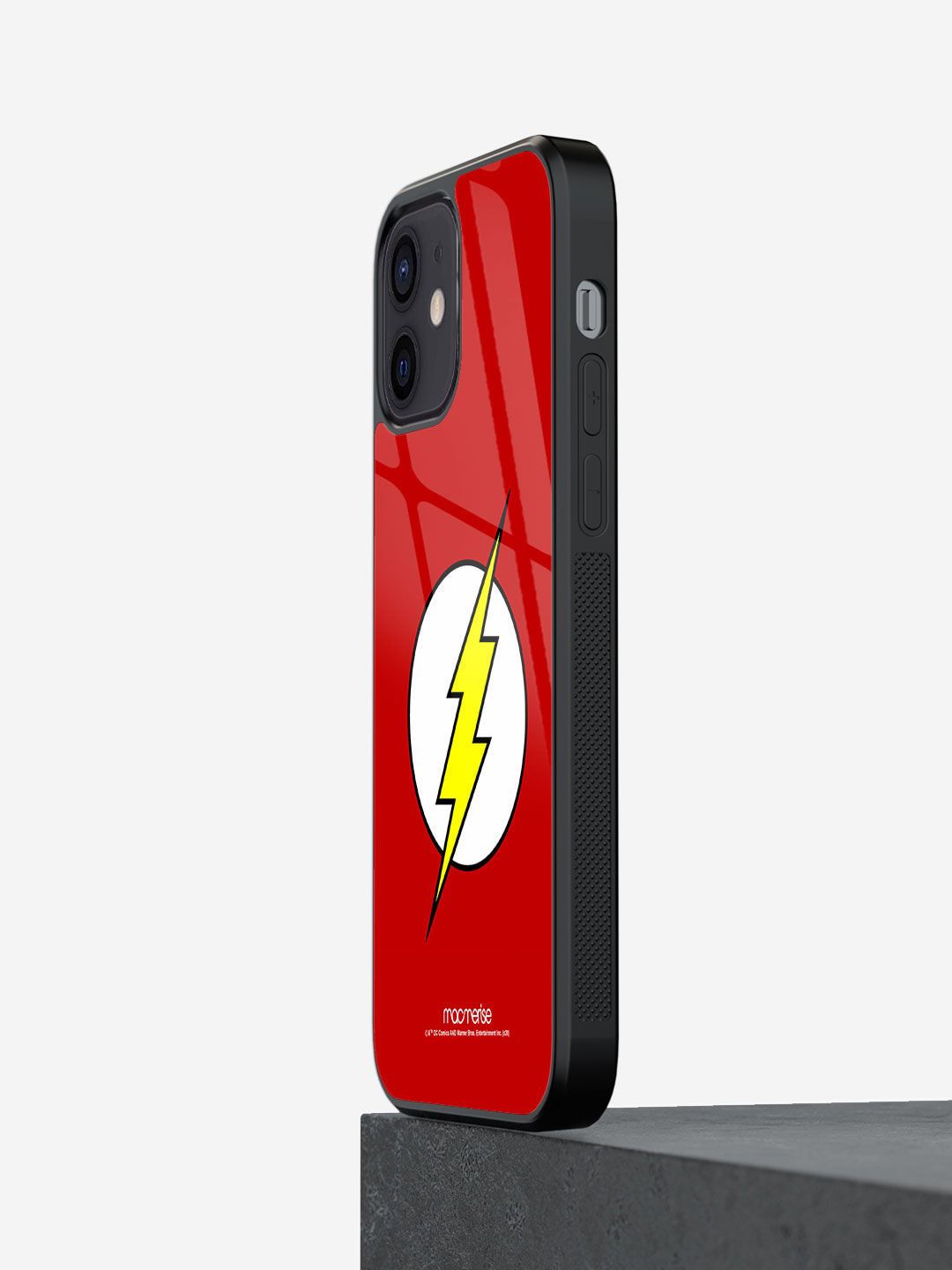 macmerise Red Printed Logo Flash iPhone 12 Mini Back Case Price in India
