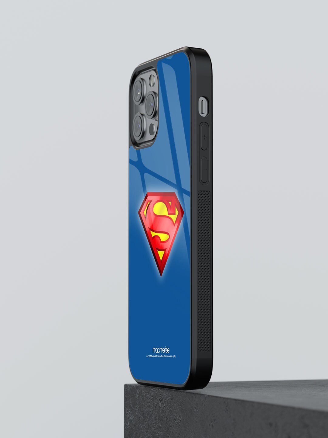 macmerise Blue Printed Logo Superman iPhone 13 Pro Max Back Case Price in India