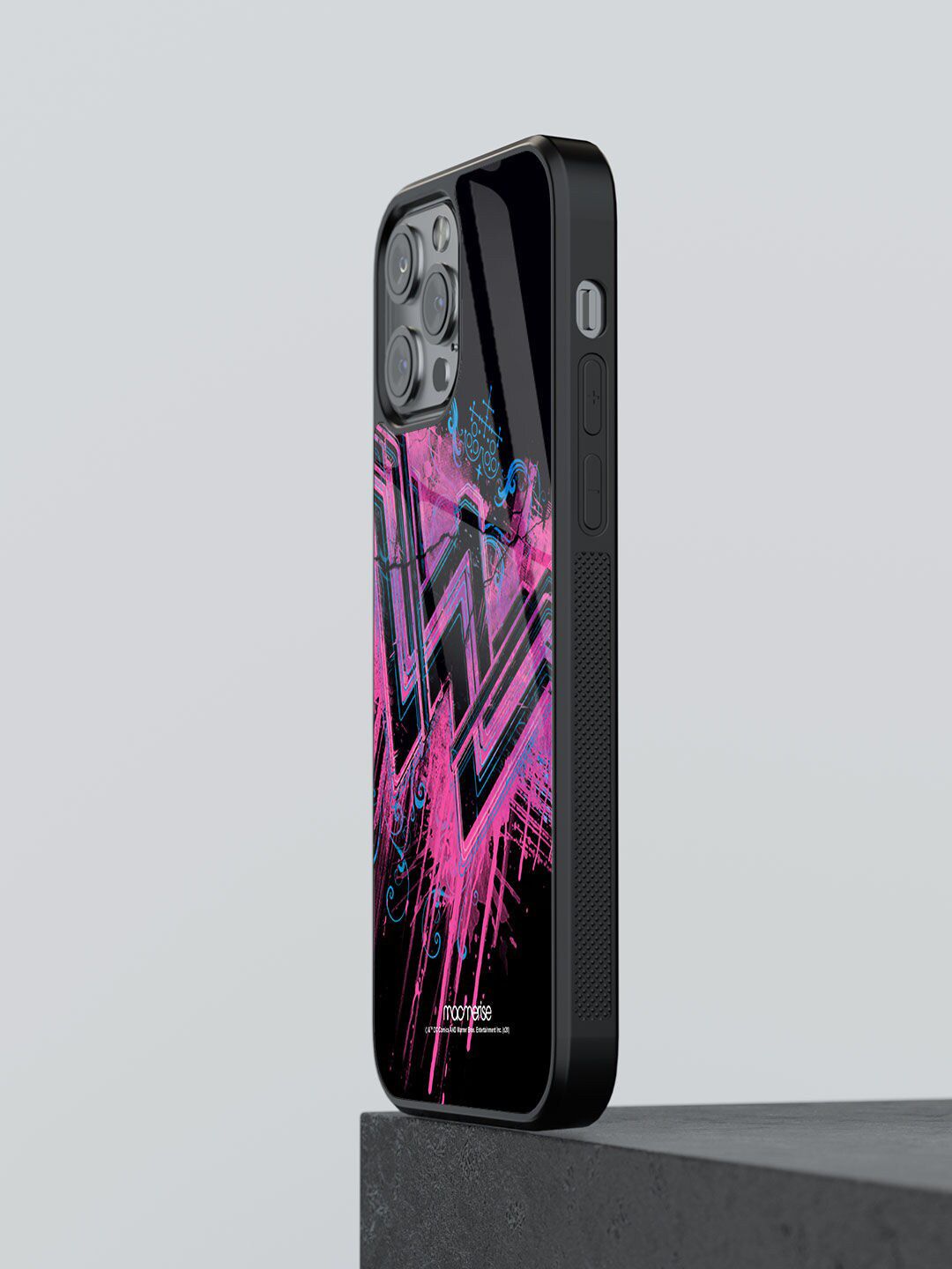 macmerise Pink Printed Wonder Woman Splatter iPhone 12 Pro Back Case Price in India