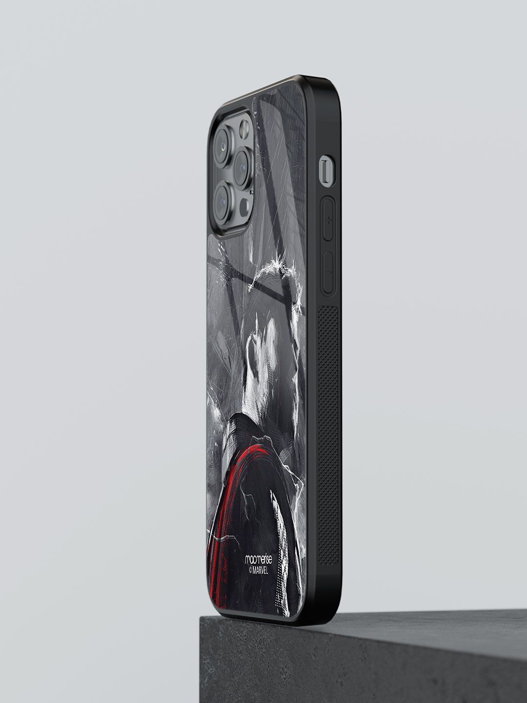 macmerise Grey Printed Iphone 13 Pro Max Back Case Price in India