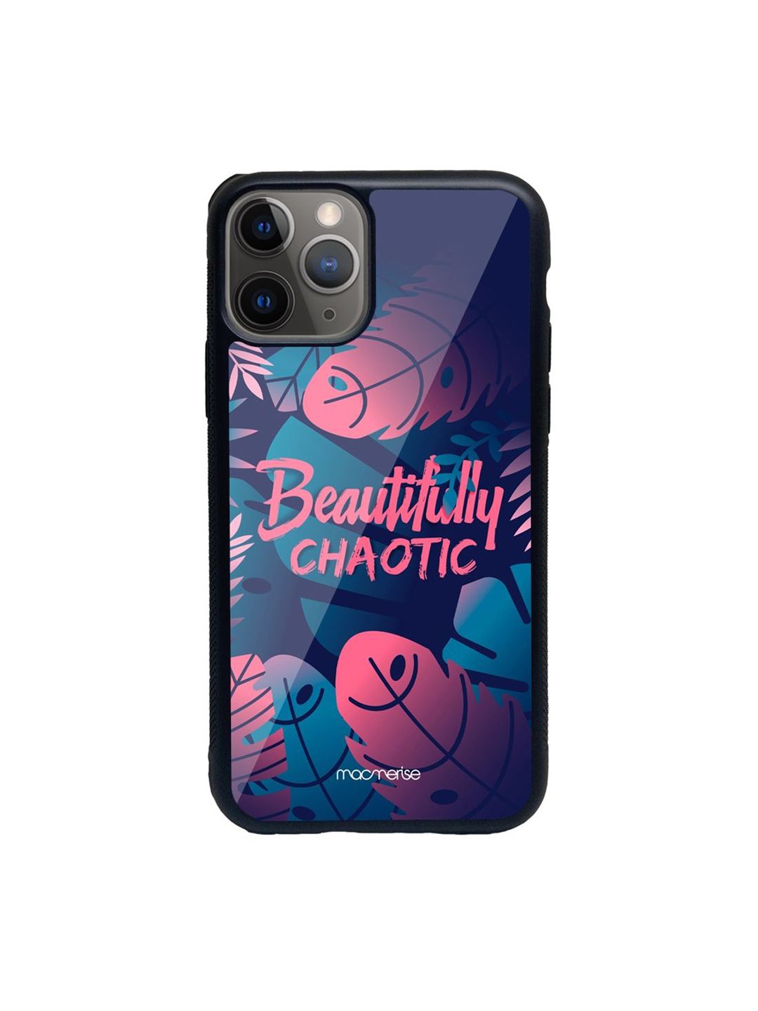 macmerise Blue & Pink Beautifully Chaotic iPhone 11 Pro Back Case Price in India