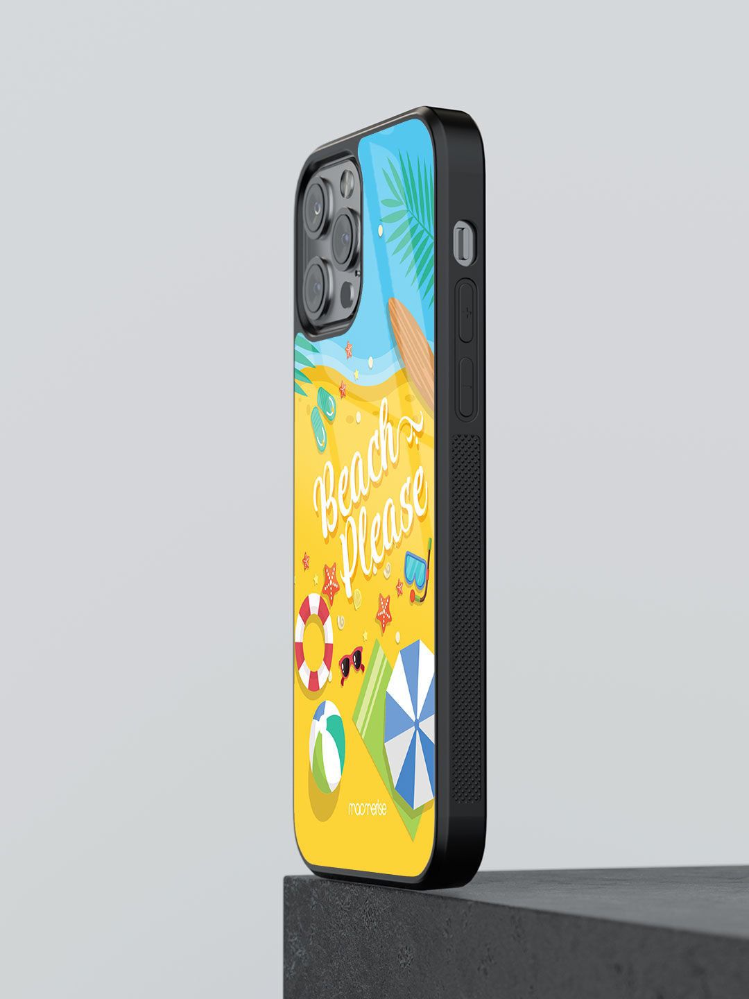 macmerise Yellow & Blue Beach Please iPhone 12 Pro Max Back Case Price in India