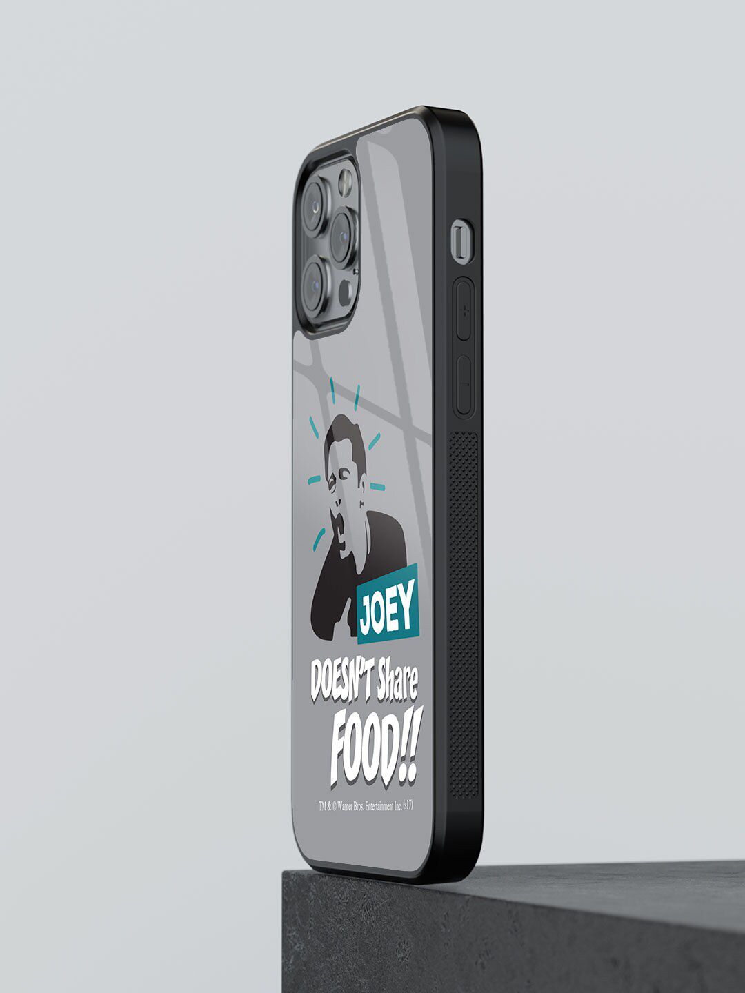 macmerise Grey Printed Friends Joey Doesn't Share Food iPhone 13 Pro Max Back Case Price in India