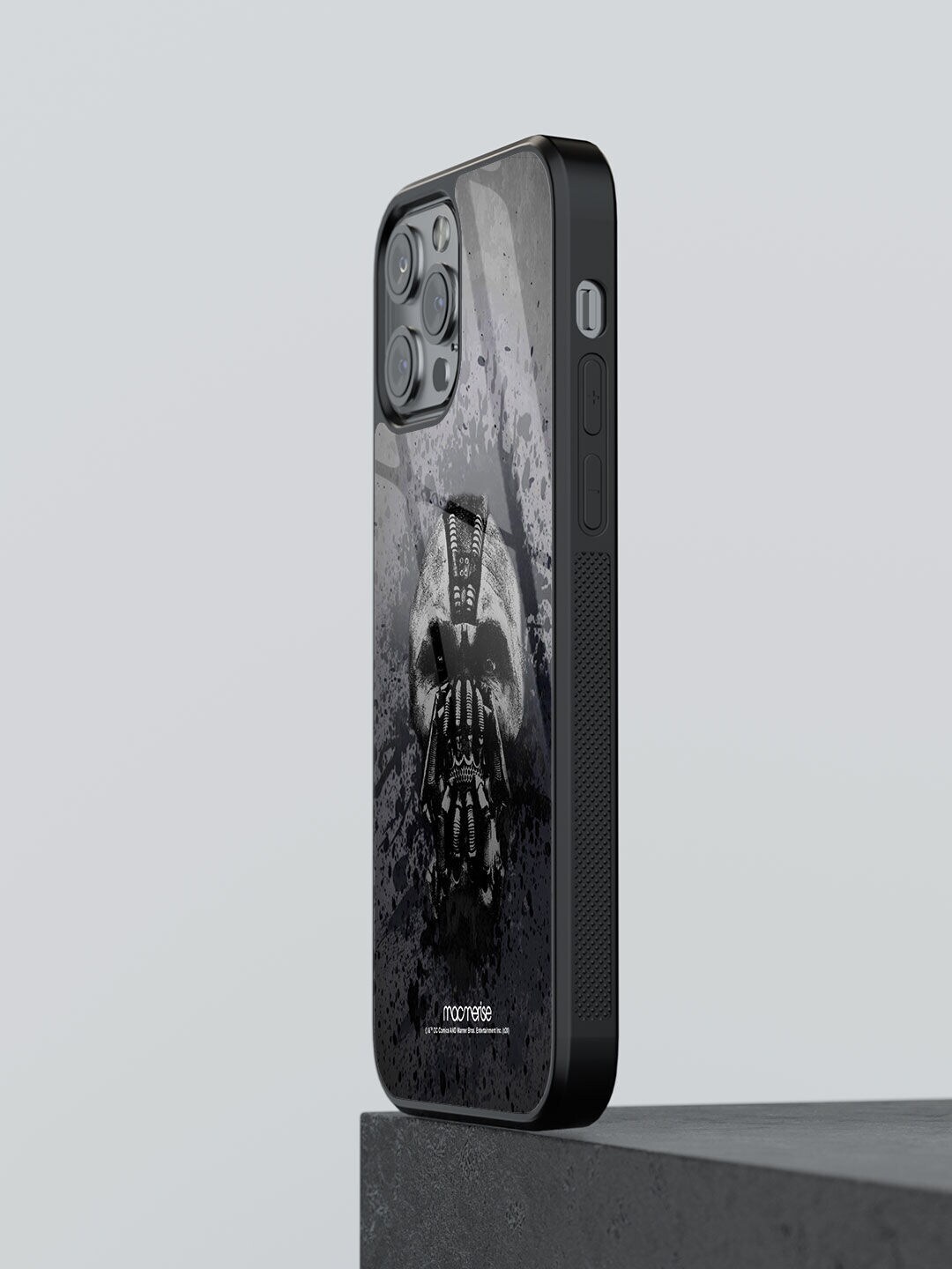 macmerise Black Printed Bane is Watching  Glass iPhone 12 Pro Back Case Price in India