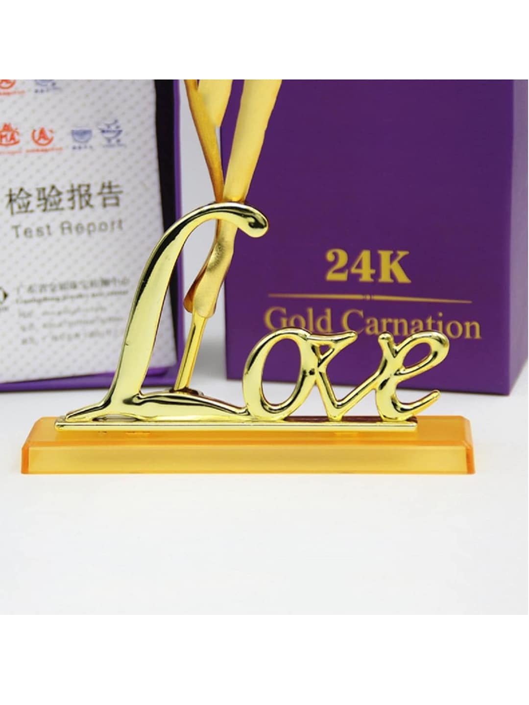 CHOCOZONE 24 K Gold-Toned Rose with Love Stand Price in India
