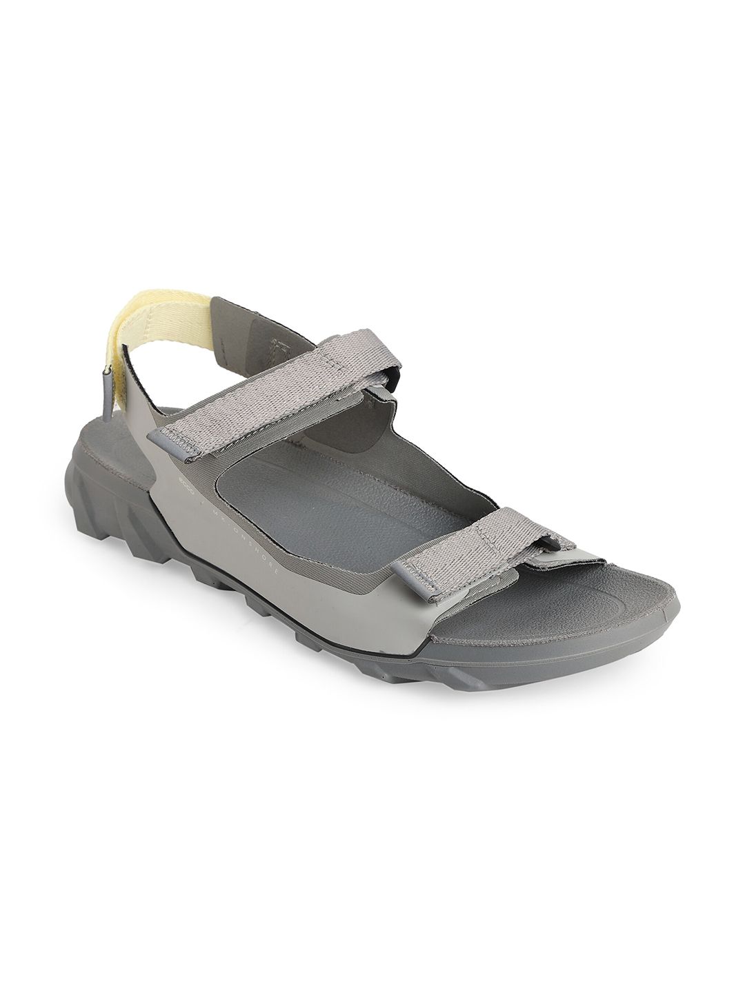 ECCO Women Grey Solid Leather Sports Sandals Price in India