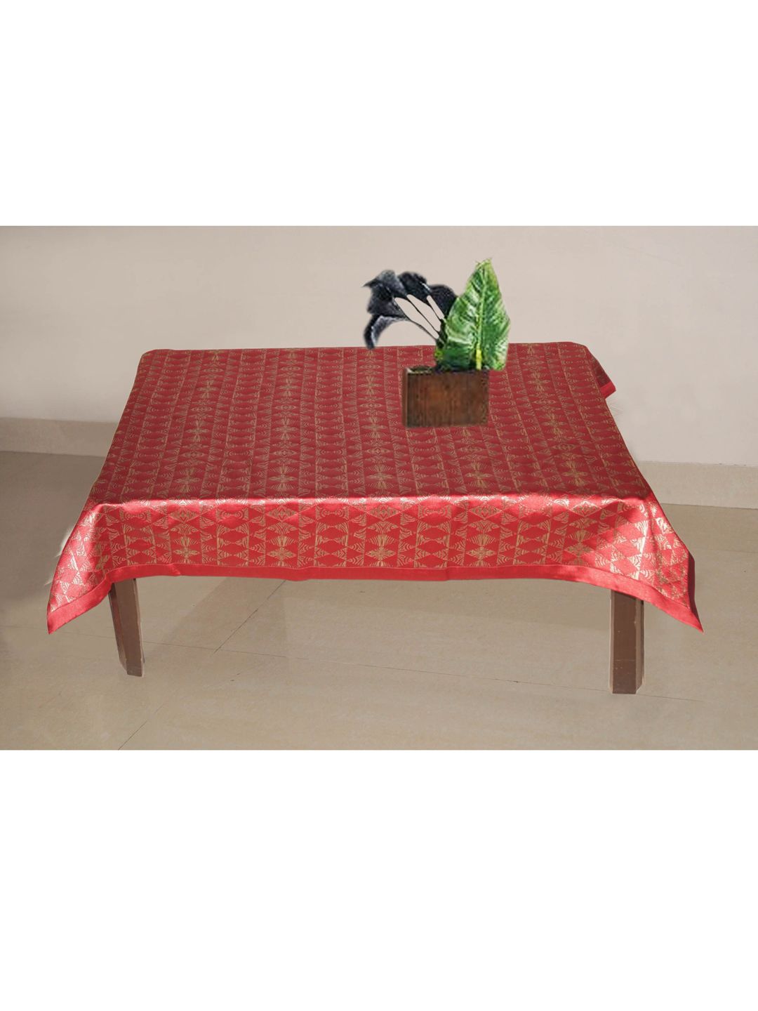 Lushomes Pink Printed Table Cloth Price in India