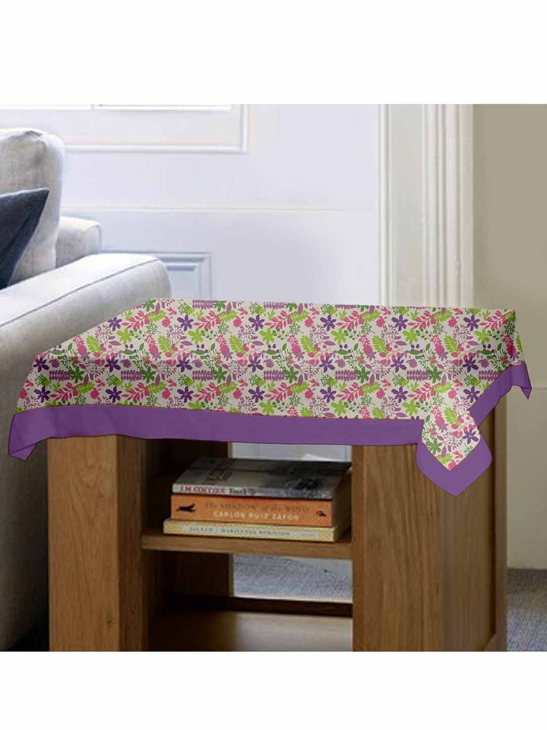 Lushomes Purple Printed Cotton Table Cloth Price in India