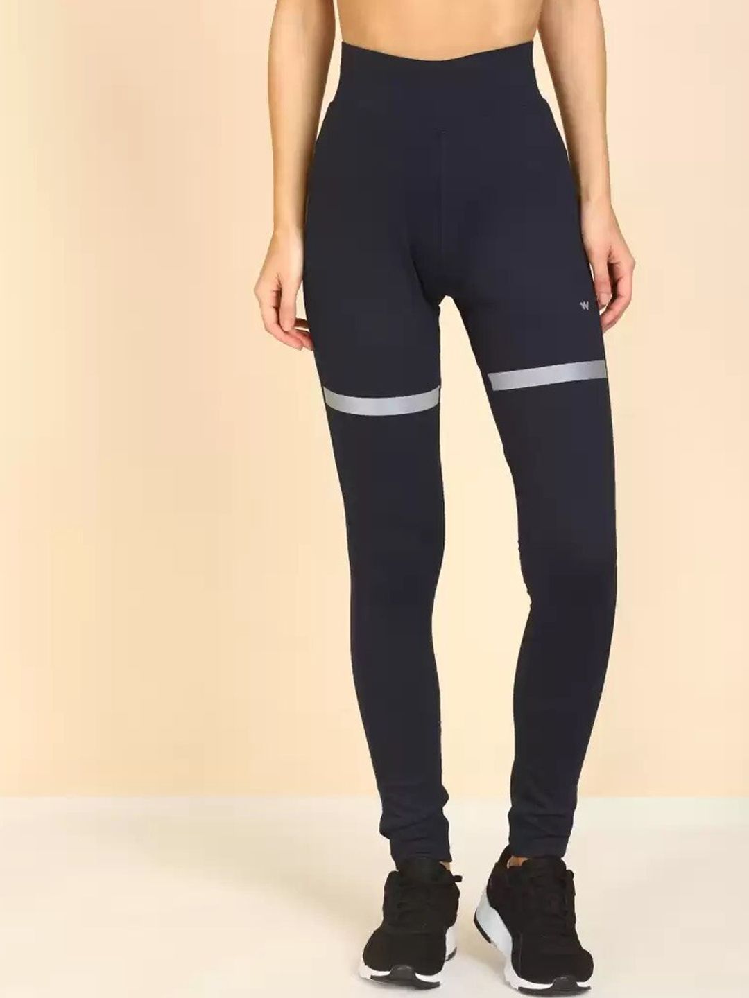 Wildcraft Women Navy Blue Solid Tights Price in India