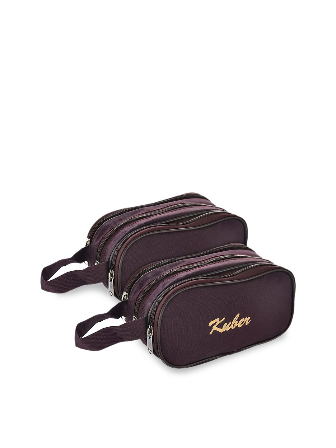 Kuber Industries  Set Of 2 Wine Solid Multi-Purpose Toiletry Kit Price in India