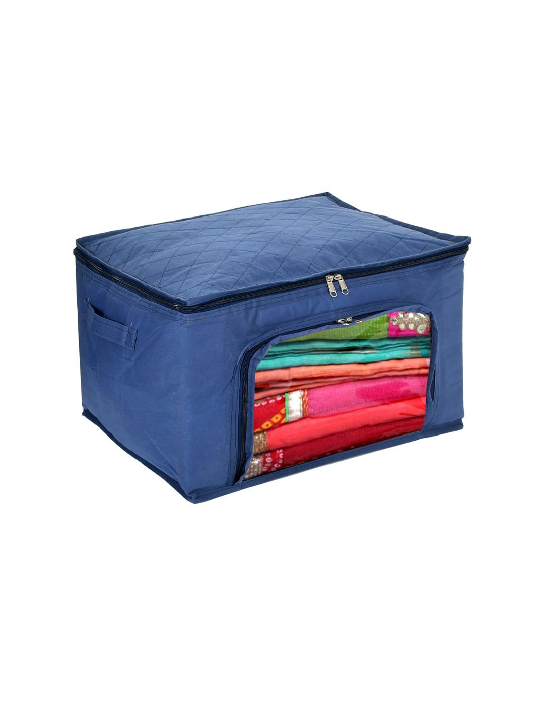 Kuber Industries Blue Solid Multi-Utility Organisers Price in India