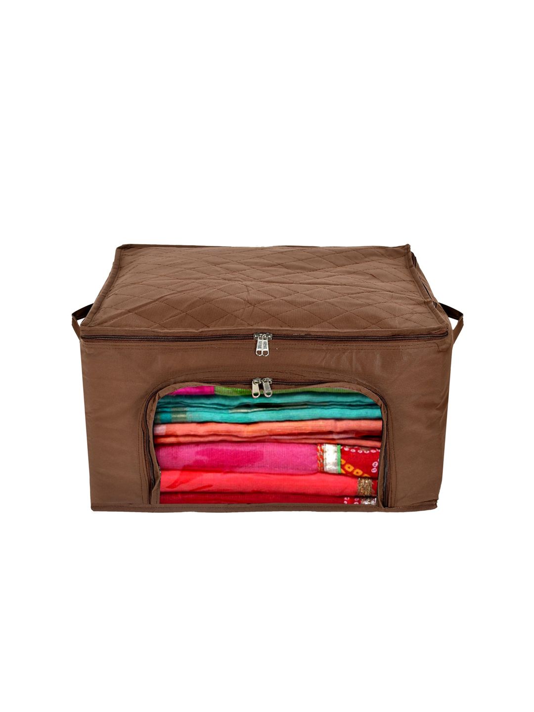 Kuber Industries Brown Solid Multi-Utility Organiser Price in India