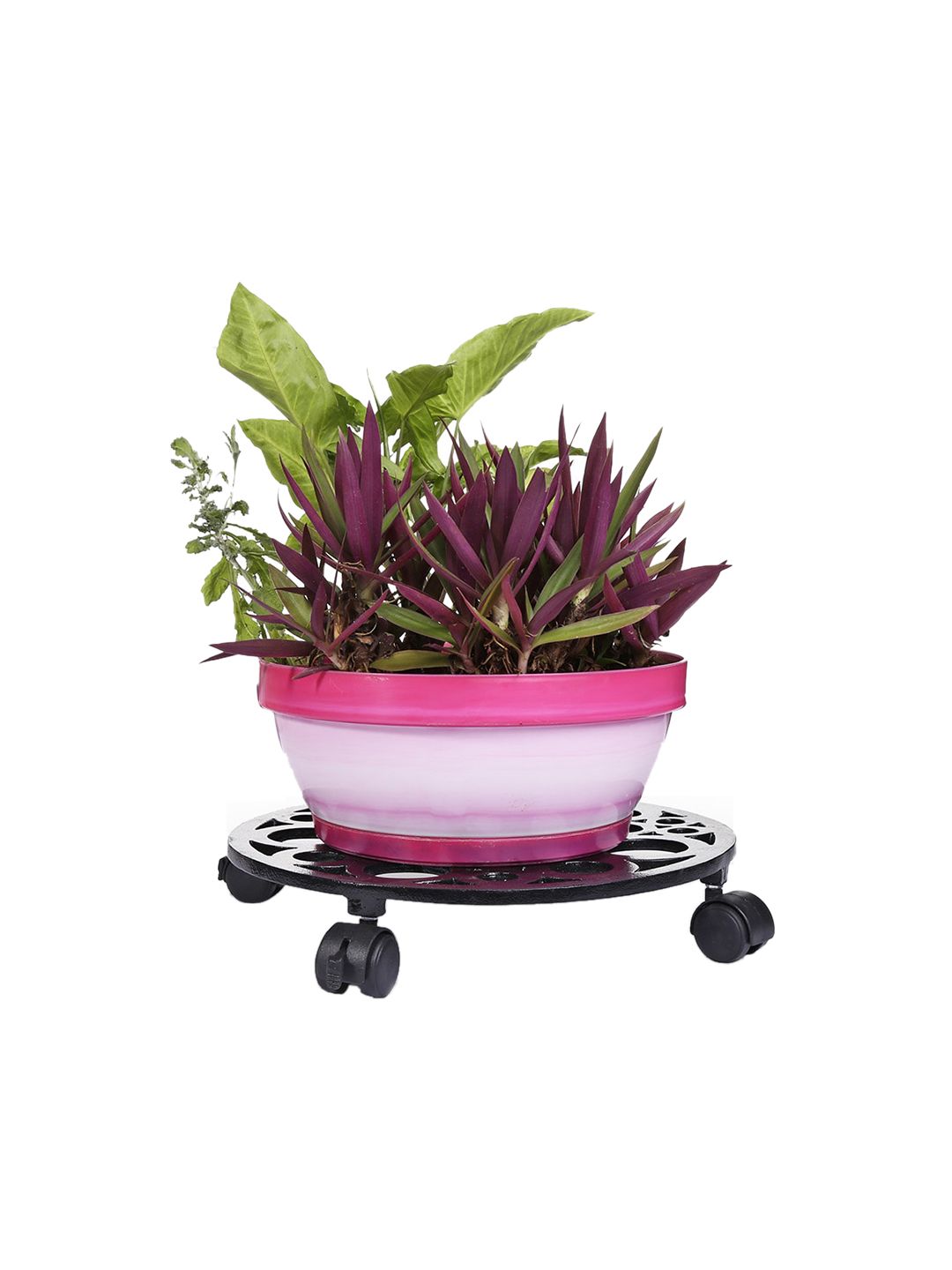 Sharpex Pack of 4 Black Textured Metal Plant Stand Price in India