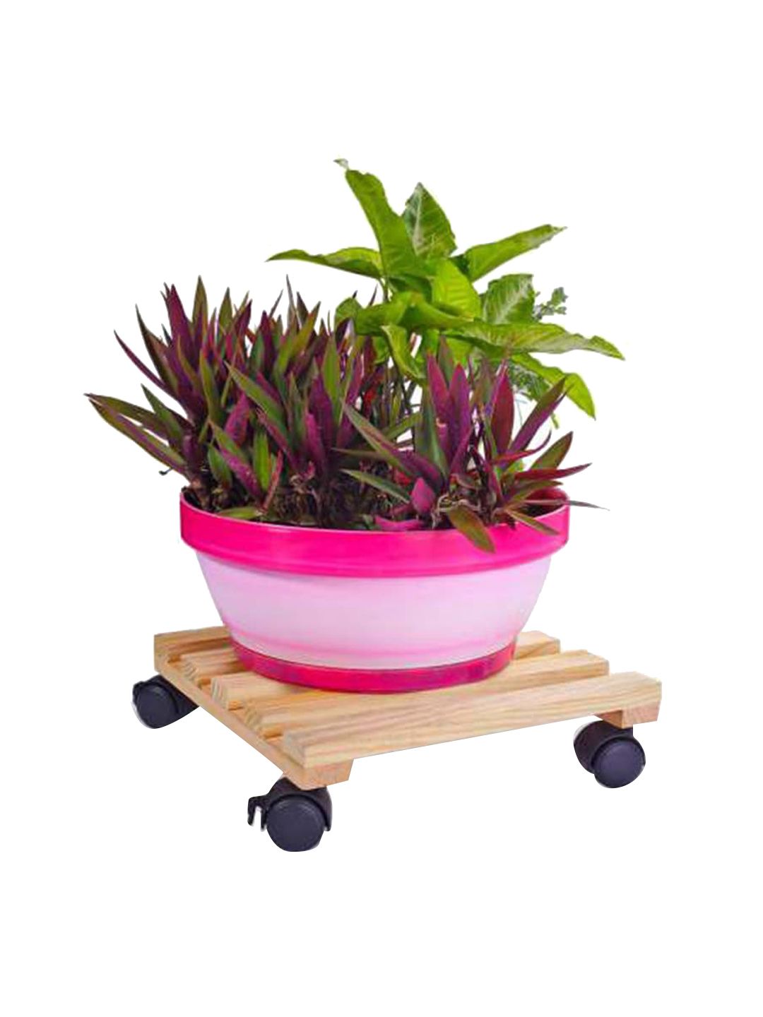 Sharpex Beige Solid Wooden Plant Stand Price in India