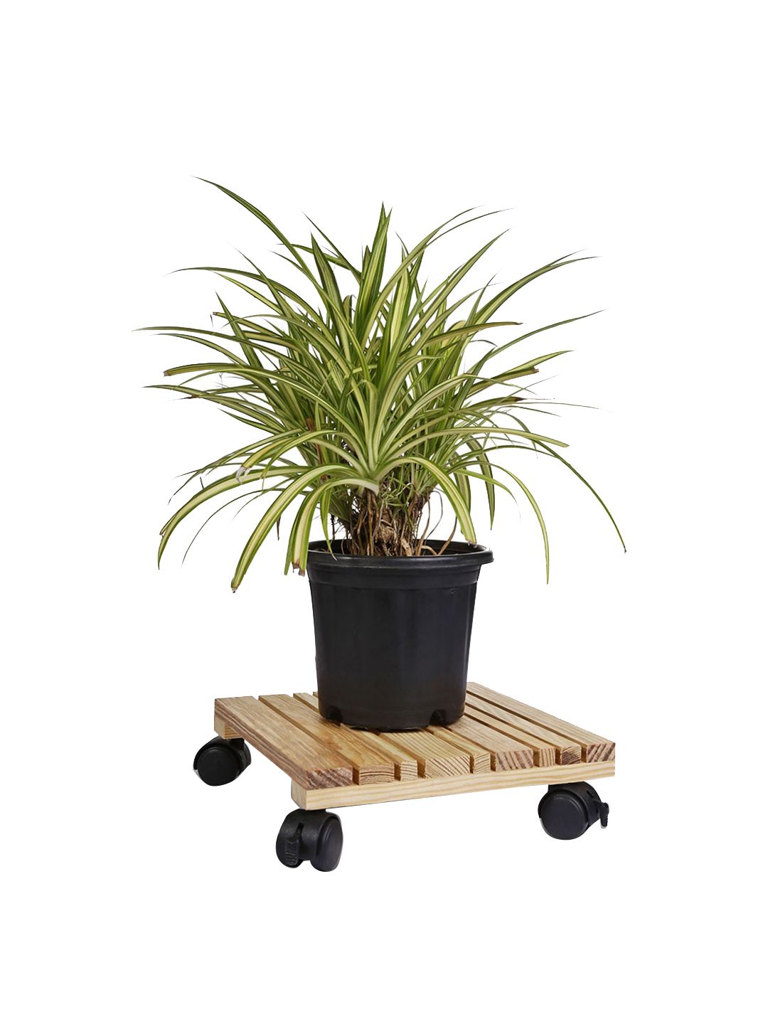 Sharpex Set Of 2 Brown Textured Wooden Square Plant Stand Price in India