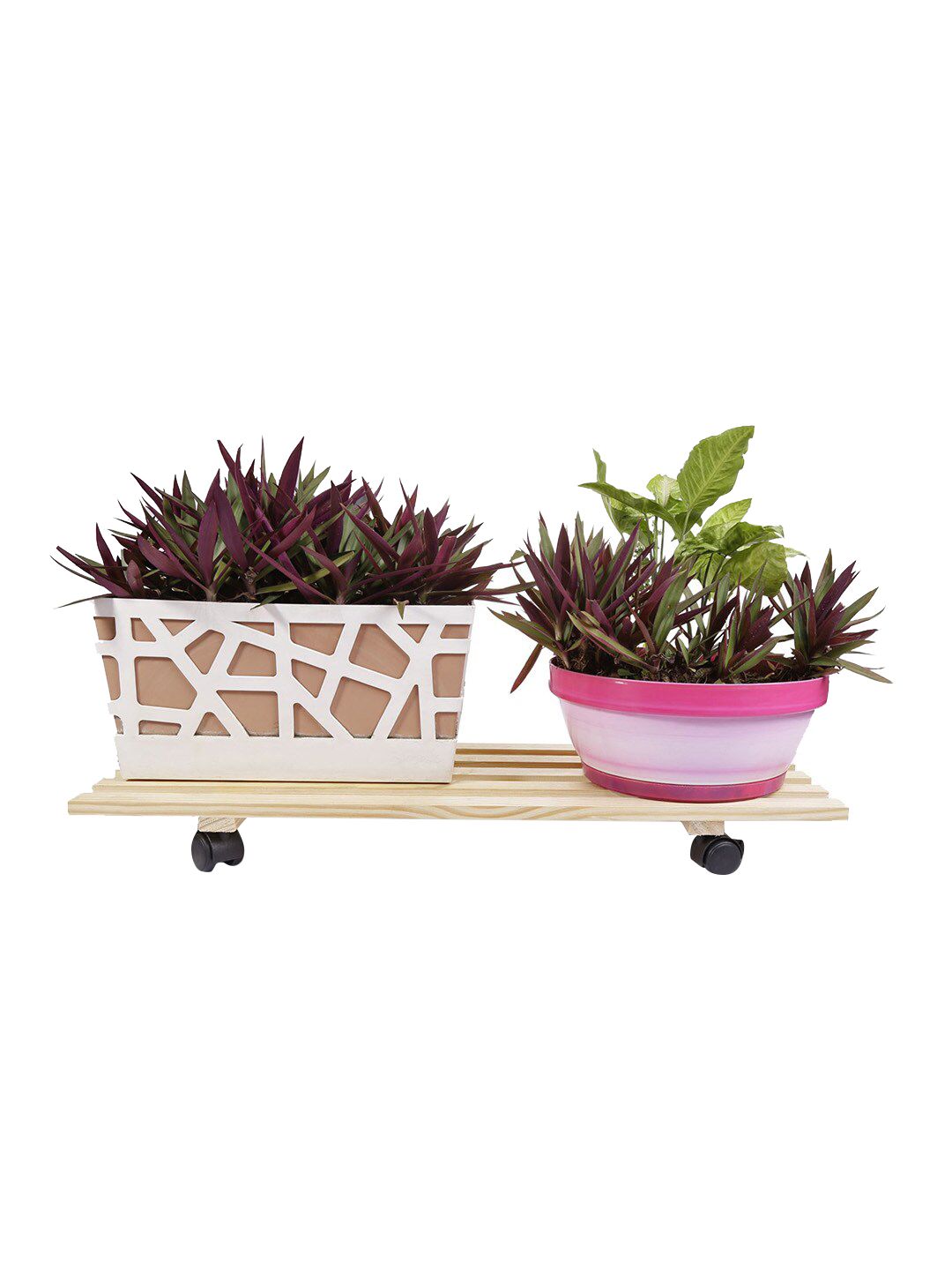 Sharpex Pack Of 4 Brown Wooden Plant Stand Price in India