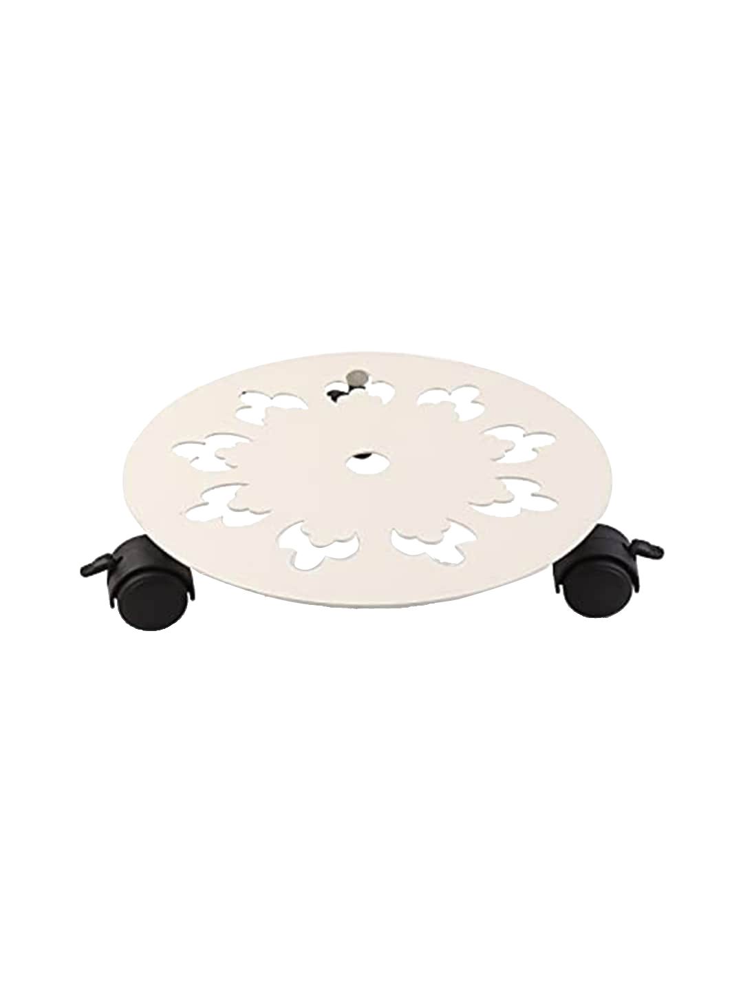 Sharpex White Dolly Round Rack Garden Accessories Price in India