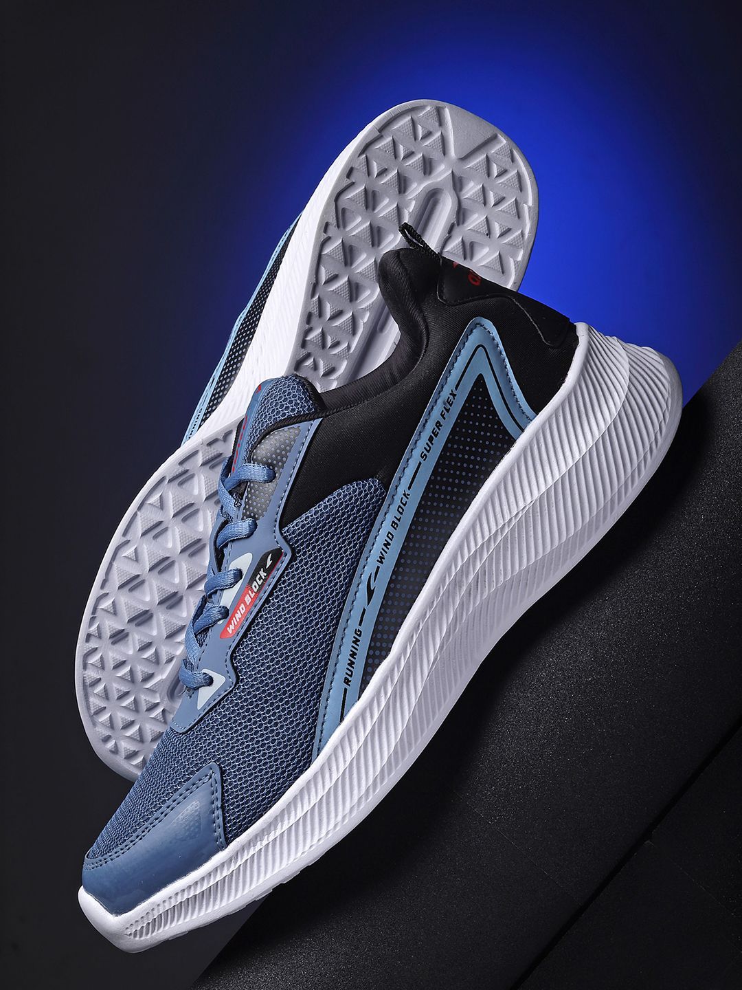 ASIAN Men Blue Woven Design Sneakers