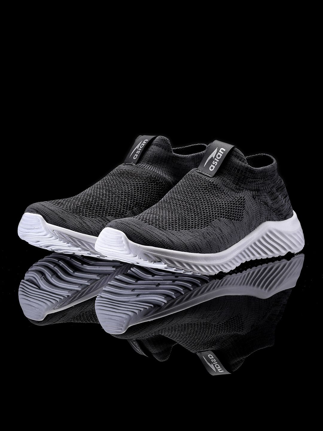 ASIAN Men Grey Casual Lightweight Slip-On Sneakers