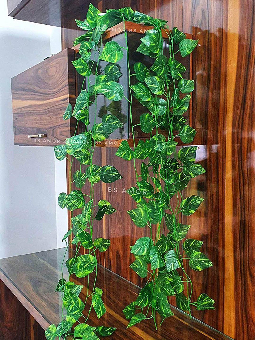 BS AMOR Green Money Plant Creeper Artificial Flowers and Plants Price in India
