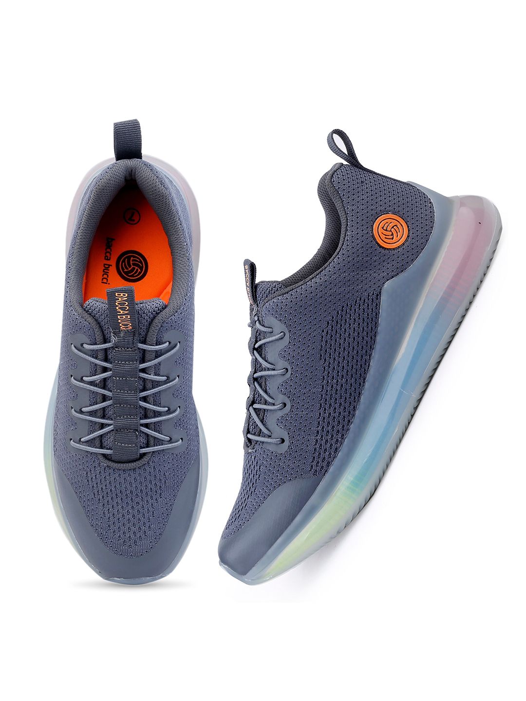 bacca bucci Men Grey BOB Mesh Training or Gym Non-Marking Running Shoes