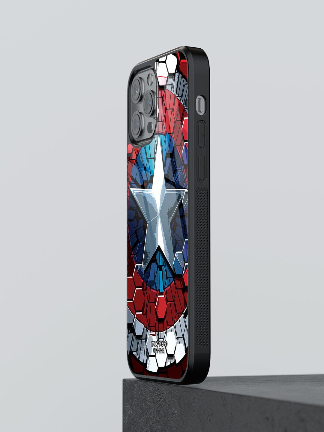 Macmerise Red & Blue Printed Iphone 13 Pro Mobile Back Cover Price in India