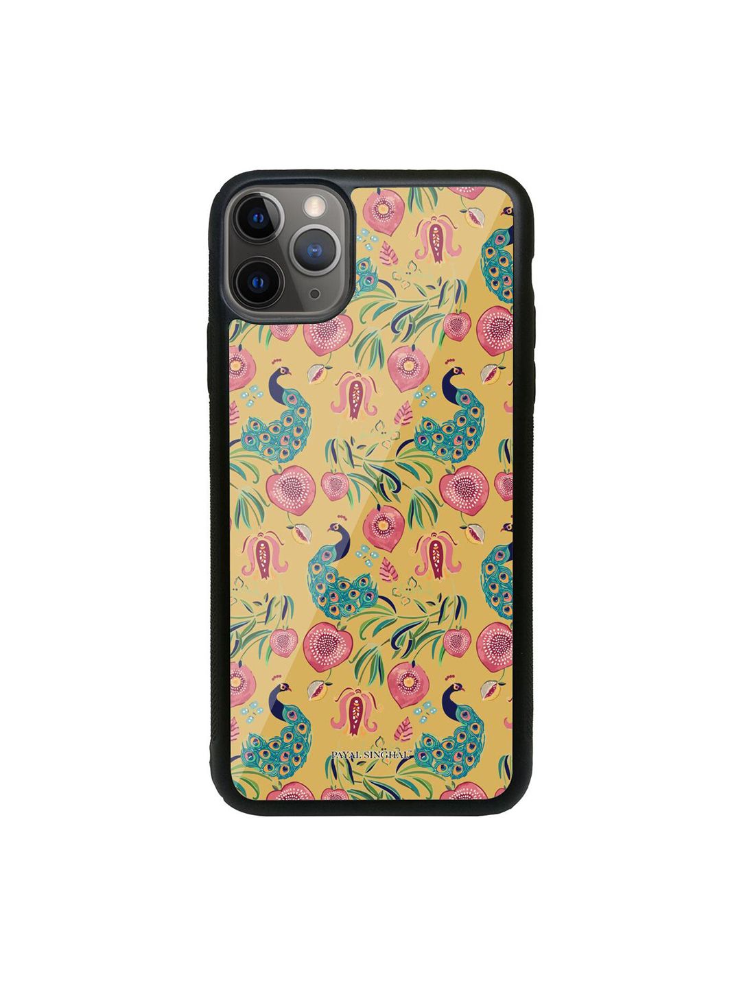 macmerise Mustard & Green Payal Singhal Anaar and Mor iPhone 11 Pro Max Back Case Price in India